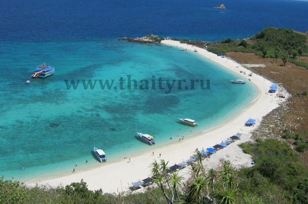 Вид на главный пляж острова Ко Рин